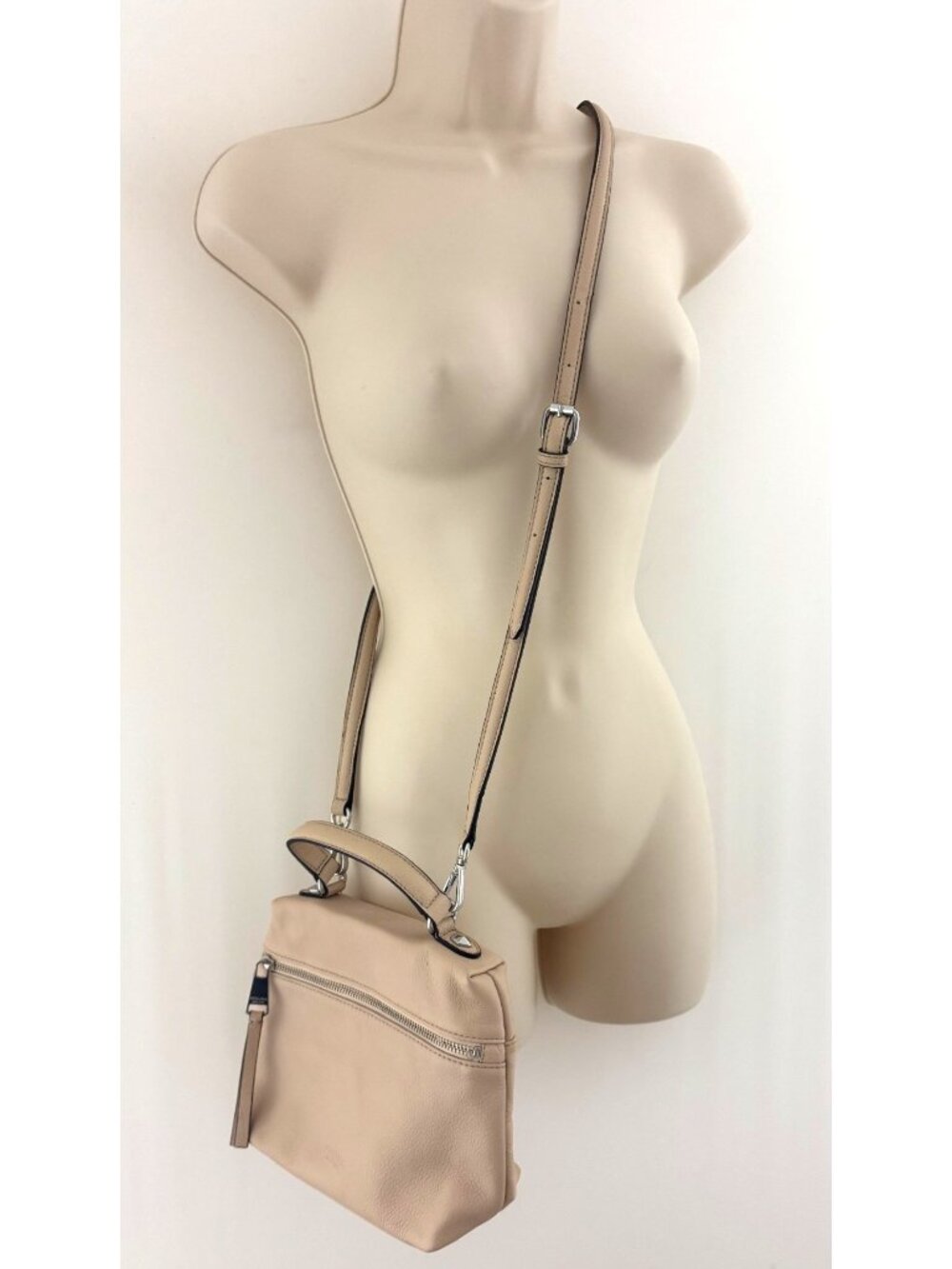 Perlina New York Creme Beige Top Handle Crossbody Bag Shoulder Purse Handbag